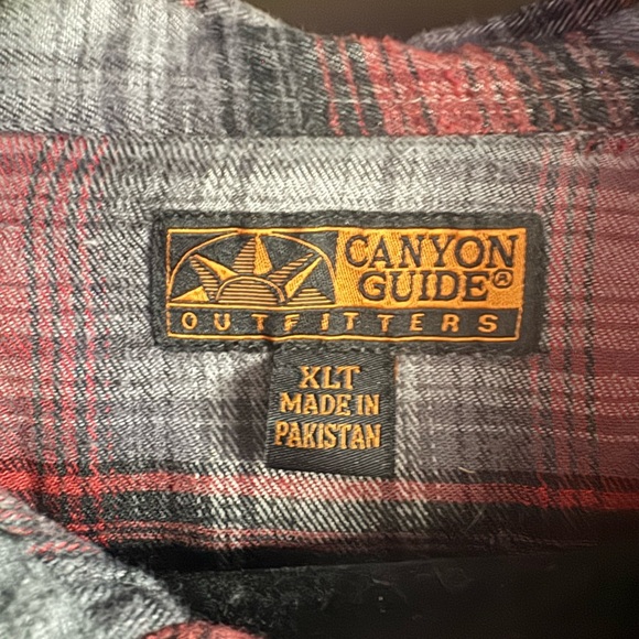 Upcycled Canyon Guide Outfitters XLT Tall Plaid Flannel Shirt w/Grateful Dead Z4 - Picture 6 of 8